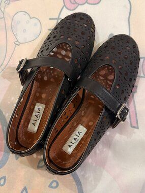 Alaïa Openwork Mary Jane Flats